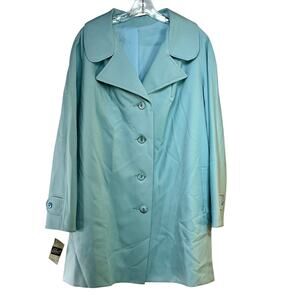 VTG Abmoor Coat New Old Stock Light Blue Womens 26 Synthetic Flaws Needs Cleaned